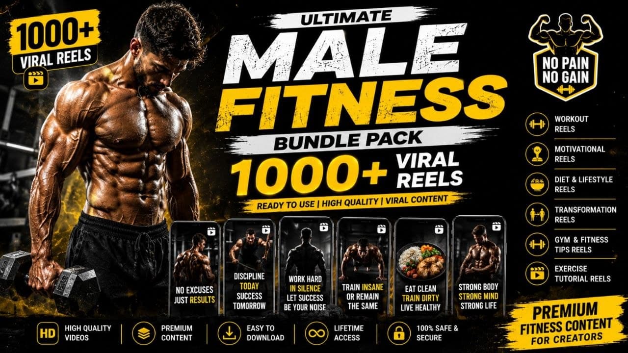 Ultimate Fitness Reels Bundle – 1000+ Viral Fitness Reels